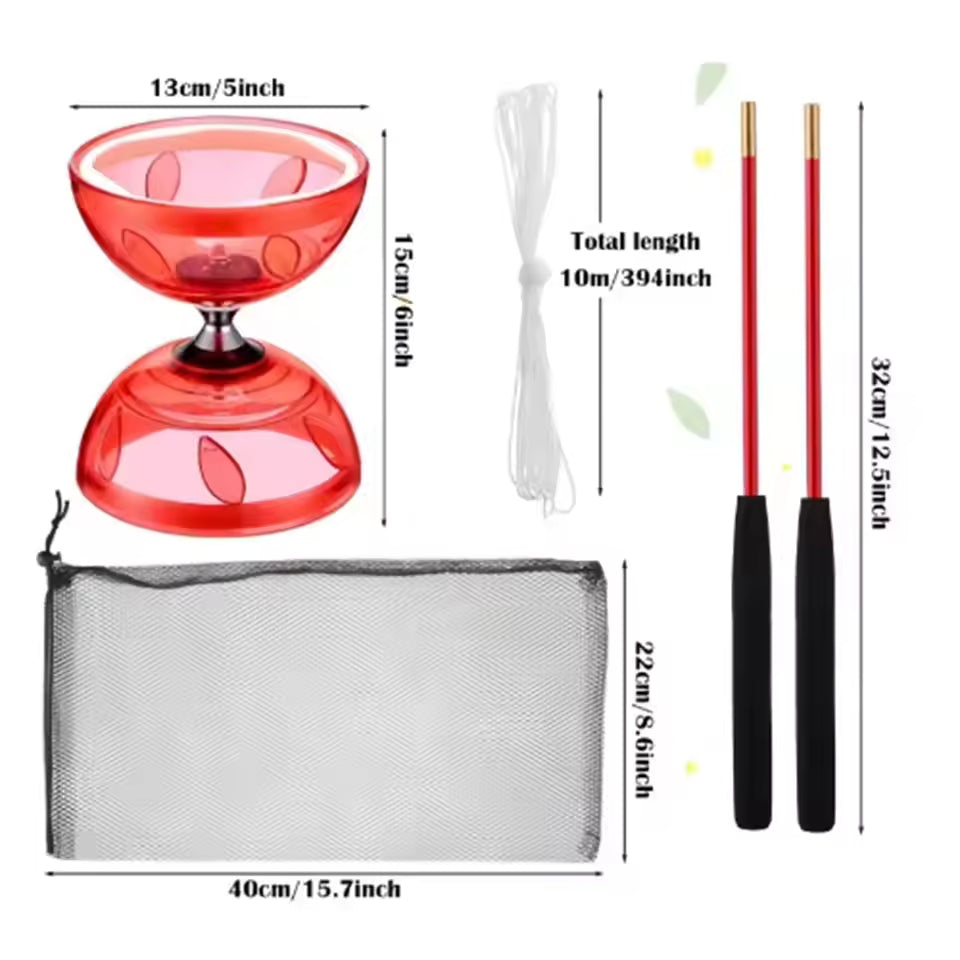 Portable Diabolo for Adults Kids Elderly Outdoor Indoor Exercise
