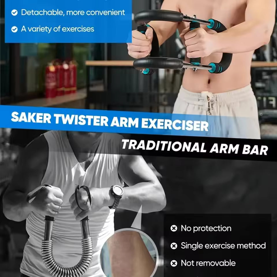 u shape Hand Gripper Strengths Twister Arm Trainer Power Twister Bar