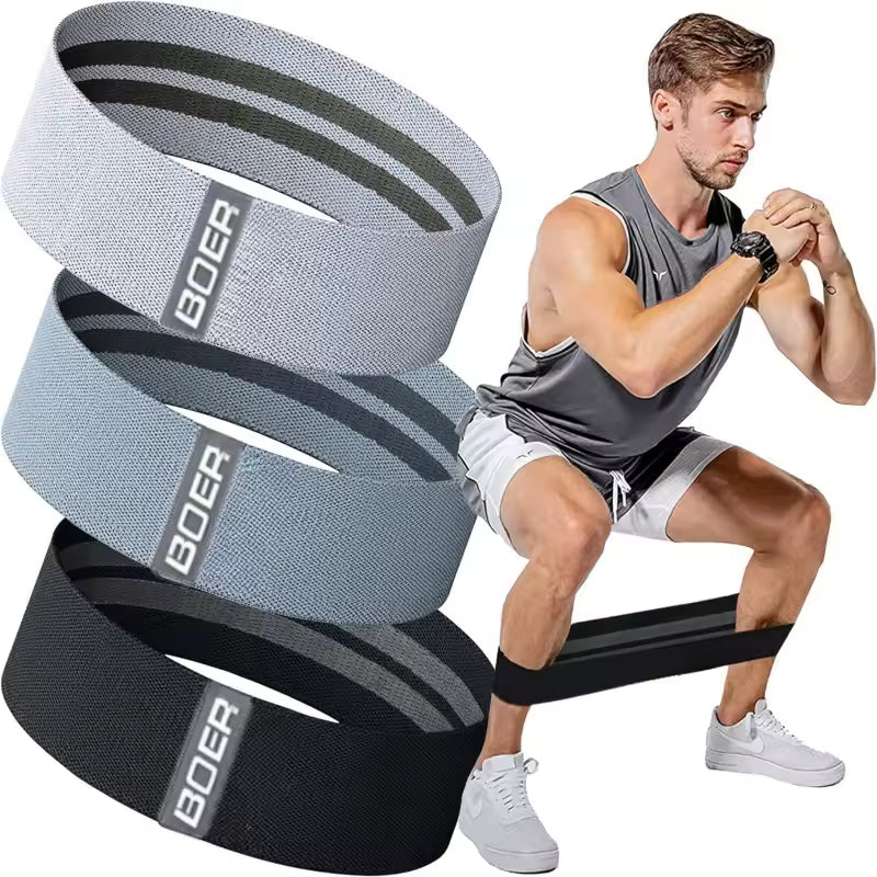 3PCS Fitness Rubber Band Elastic Yoga Resistance Bands